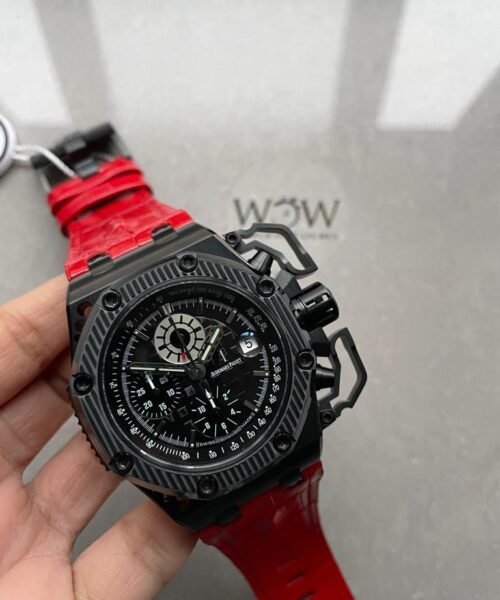 Royal Oak Offshore Survivor IPF 1:1 Limited Edition on Red Leather Strap A7750 - Image 5
