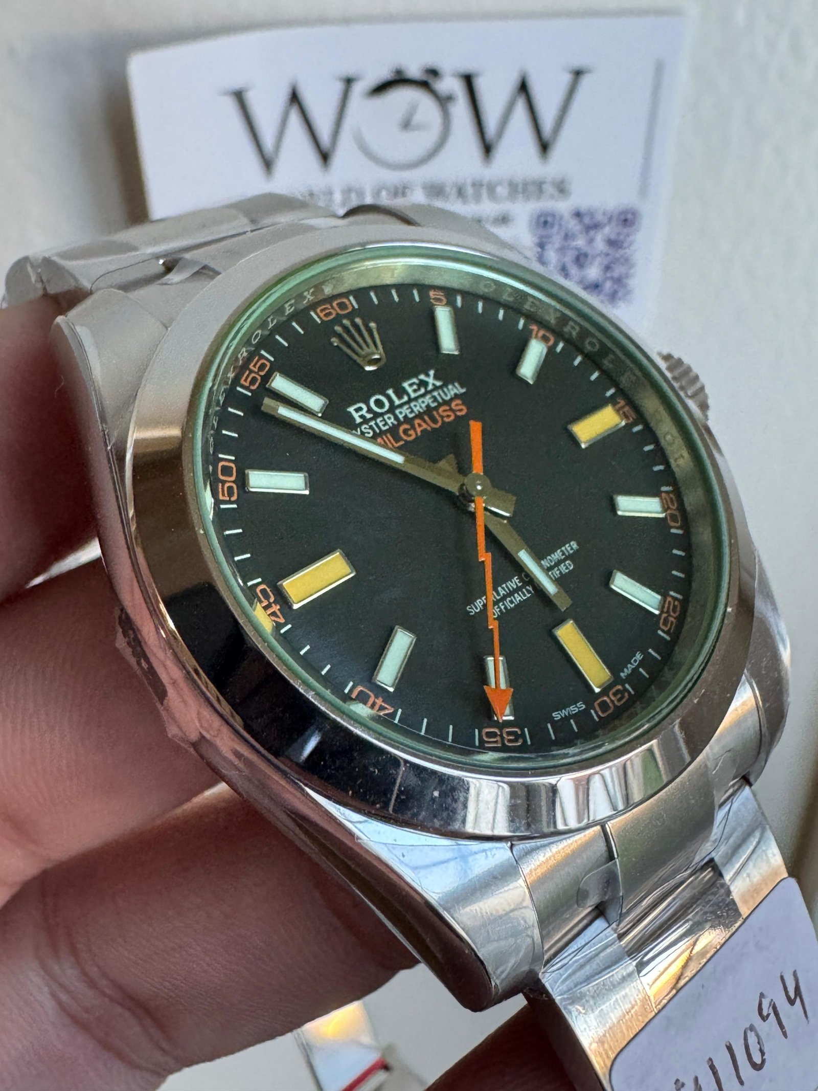 Milgauss 116400GV VSF 1:1 Best Edition 904L Steel Green Dial on SS Bracelet VS3131 - Image 2