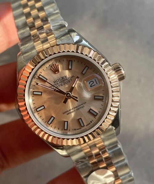 Datejust 28mm 904L RG/SS Champagne Dial on RG/SS Jubliee Bracelet A2671 - Image 6