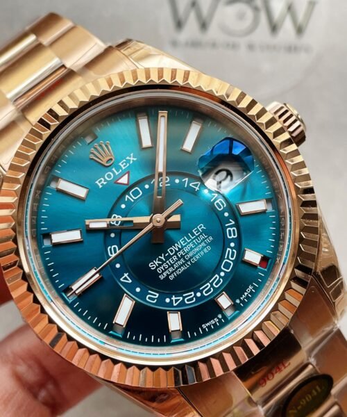Sky-Dweller 326935 RG/SS Turquosi Dial on RG/SS Jubilee Bracelet Noob Asian 23J - Image 2