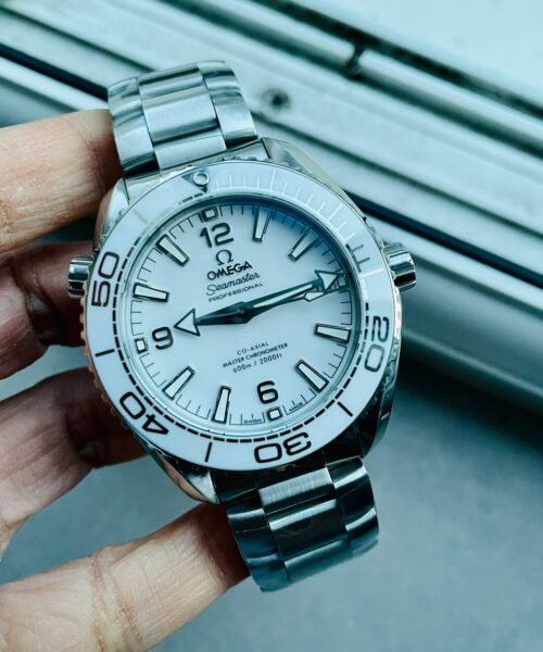 Planet Ocean Sea master 39.5mm White Real Ceramic VSF 1:1 Best Edition on SS strap A8906