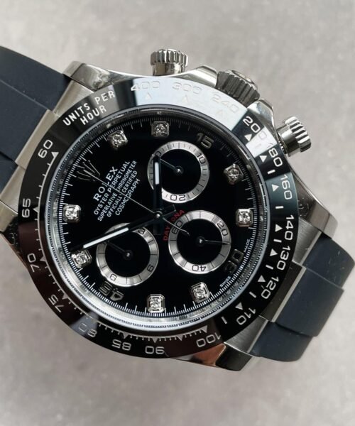 Daytona SS116500LN BTF Best Black Dial Diamond Markers On Rubber Strap A4130 - Image 8