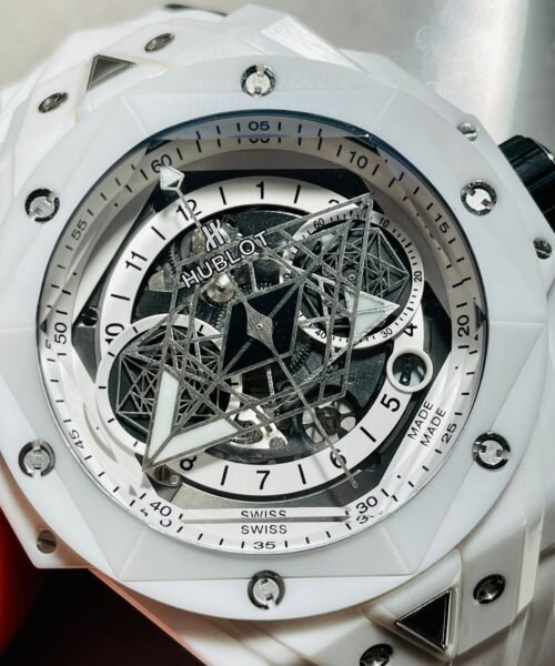 Big Bang Sang Bleu II White Ceramic BBF Best Edition on White Rubber Strap A1240 - Image 4