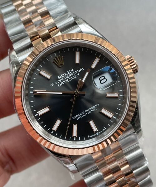DateJust 36 SS 116231 VSF 1:1 Best Edition 904L Steel Gray Stick Dial on Jubilee Bracelet VS3235 - Image 6