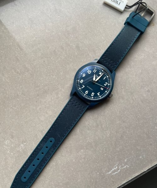 Pilot’s Watch ‘Laureus Sport for Good’ Blue Ceramic M+F Best Edition on Blue Nylon Strap A2892 - Image 10