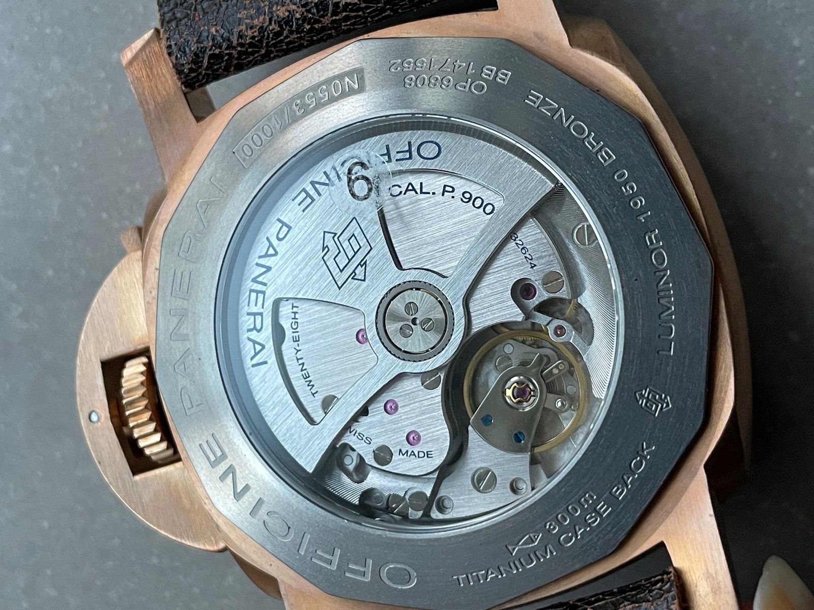 PAM382 N Bronzo VSF 1:1 Best Edition on Green dial on Brown Distressed Calfskin Strap P.9000 - Image 14