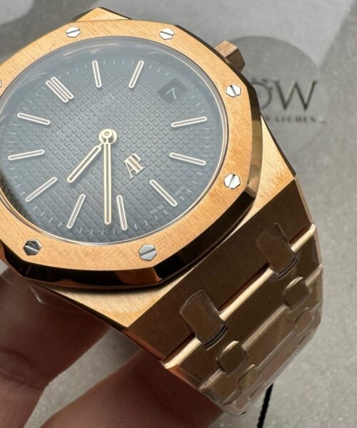 Royal Oak 39mm 16202 “50th Anniversary” RG ZF 1:1 Best Edition Gray Textured Dial on RG Bracelet A7121 - Image 4