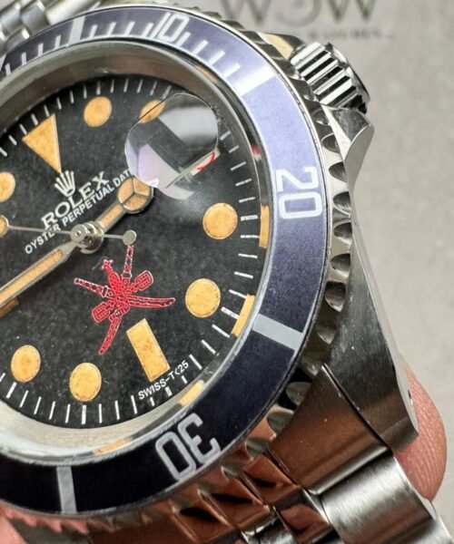 Vintage Submariner 40mm Date Kahanjar / Oman Black dial Jubilee strap Custom made A2824 - Image 3