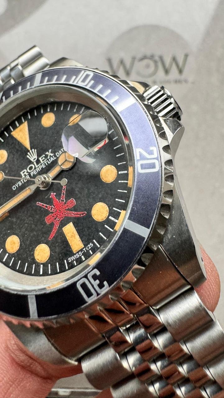 Vintage Submariner 40mm Date Kahanjar / Oman Black dial Jubilee strap Custom made A2824 - Image 3