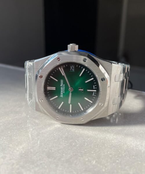 Royal Oak 39mm 16202 “50th Anniversary” SS ZF 1:1 Best Edition Green Textured Dial on SS Bracelet A7121 - Image 7