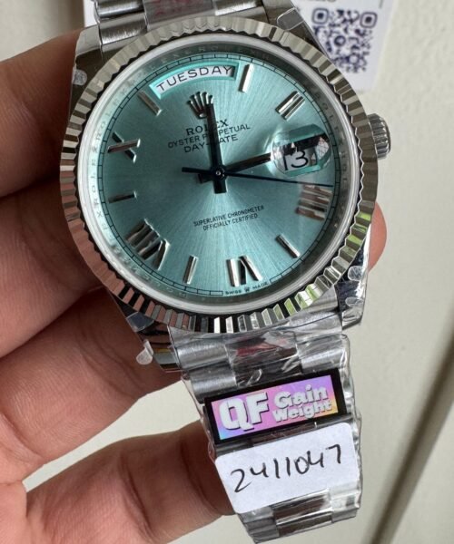 Qf V5 Day-Date 228236 40mm SS 904L Ice blue Dial Gain Weight 185g Day date - Image 2