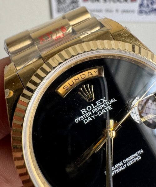 Day date 18238 QF YG 36mm 3255 Fluted bezel Onyx dial - Image 6