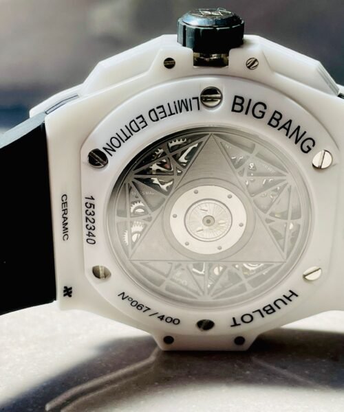 Big Bang Sang Bleu II White Ceramic BBF Best Edition on White Rubber Strap A1240 - Image 11