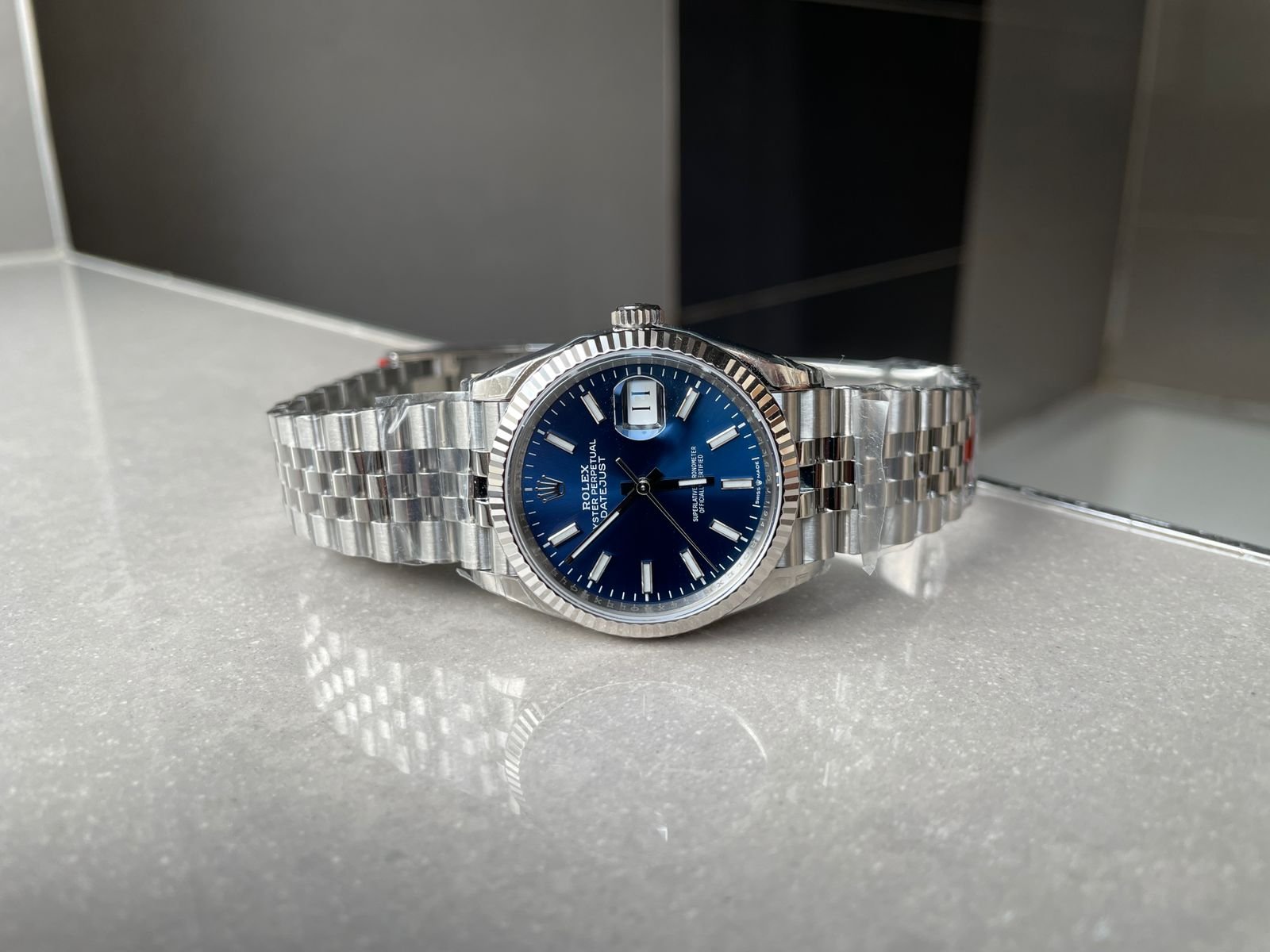 DateJust 36 SS 116234 VSF 1:1 Best Edition 904L Steel Blue Dial on Jubilee Bracelet VS3235 - Image 3