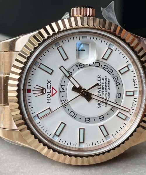 Sky-Dweller 326934 SS Noob 1:1 Best Edition White Dial on Rose gold SS Bracelet A23J - Image 2
