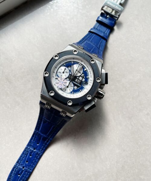 Royal Oak Offshore Rubens Barrichello Ii 26078PO Blue Dial Blue leather Strap - Image 12