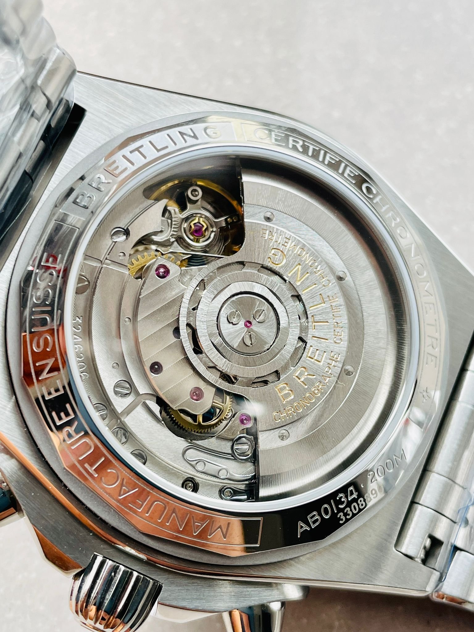 Chronomat SS Copper dial Two Tone Bracelet Watch GF Factory 7750 movement - Image 14