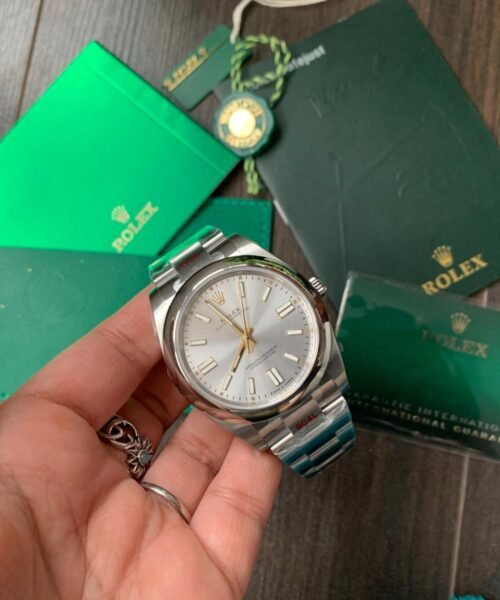OYSTER PERPETUAL EW FACTORY SILVER DIAL 41MM Asian 3230 automatic movement - Image 6