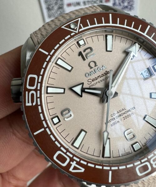 Planet Ocean 600M 43.5mm Bronze Color Ceramic Bezel SS VSF 1:1 Best Edition Sand-Blasted Beige Dial and Rubber Strap A8900 - Image 4