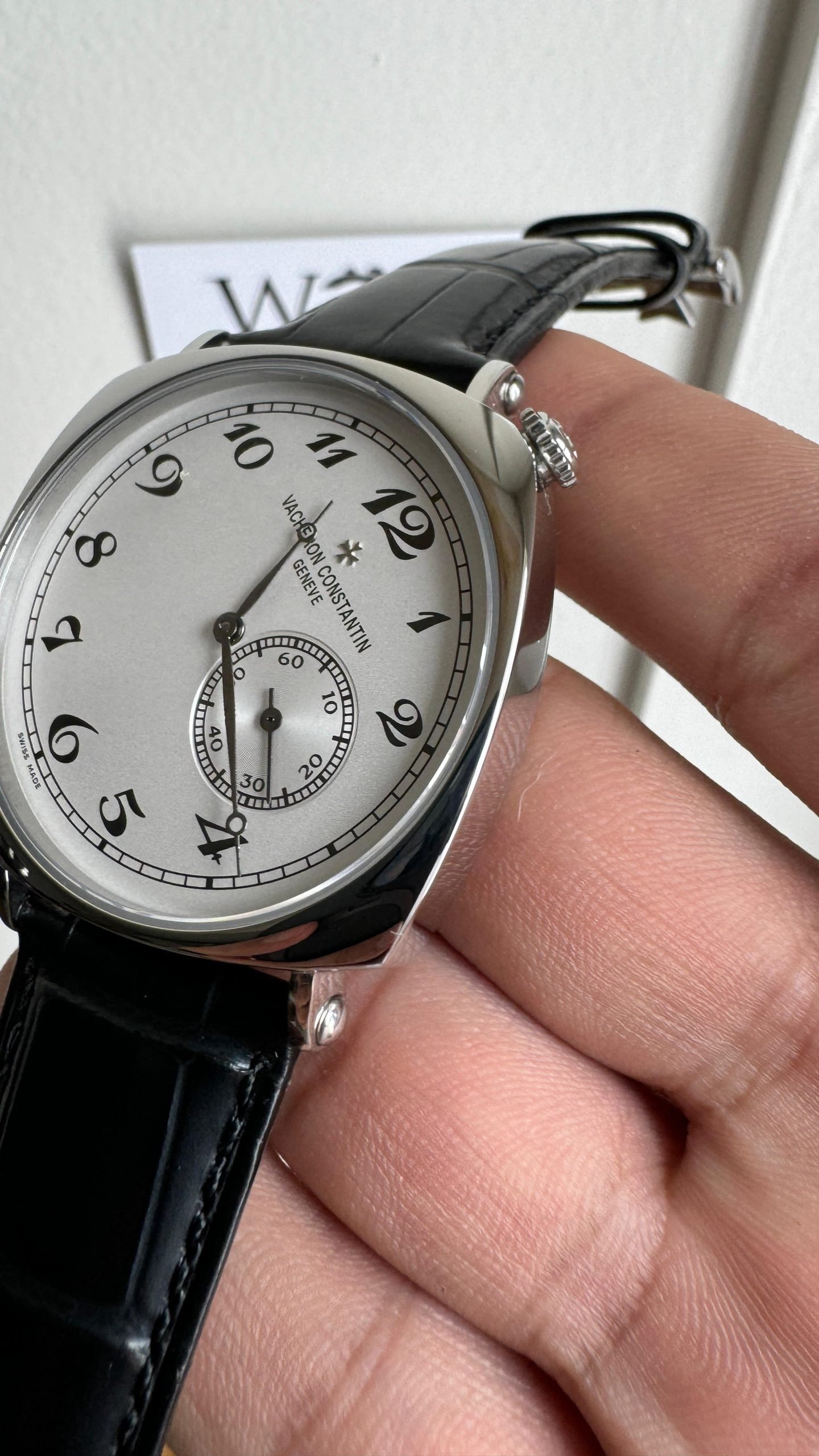 Historiques 40mm American 1921 Black leather White dial SS case Manual winding - Image 6