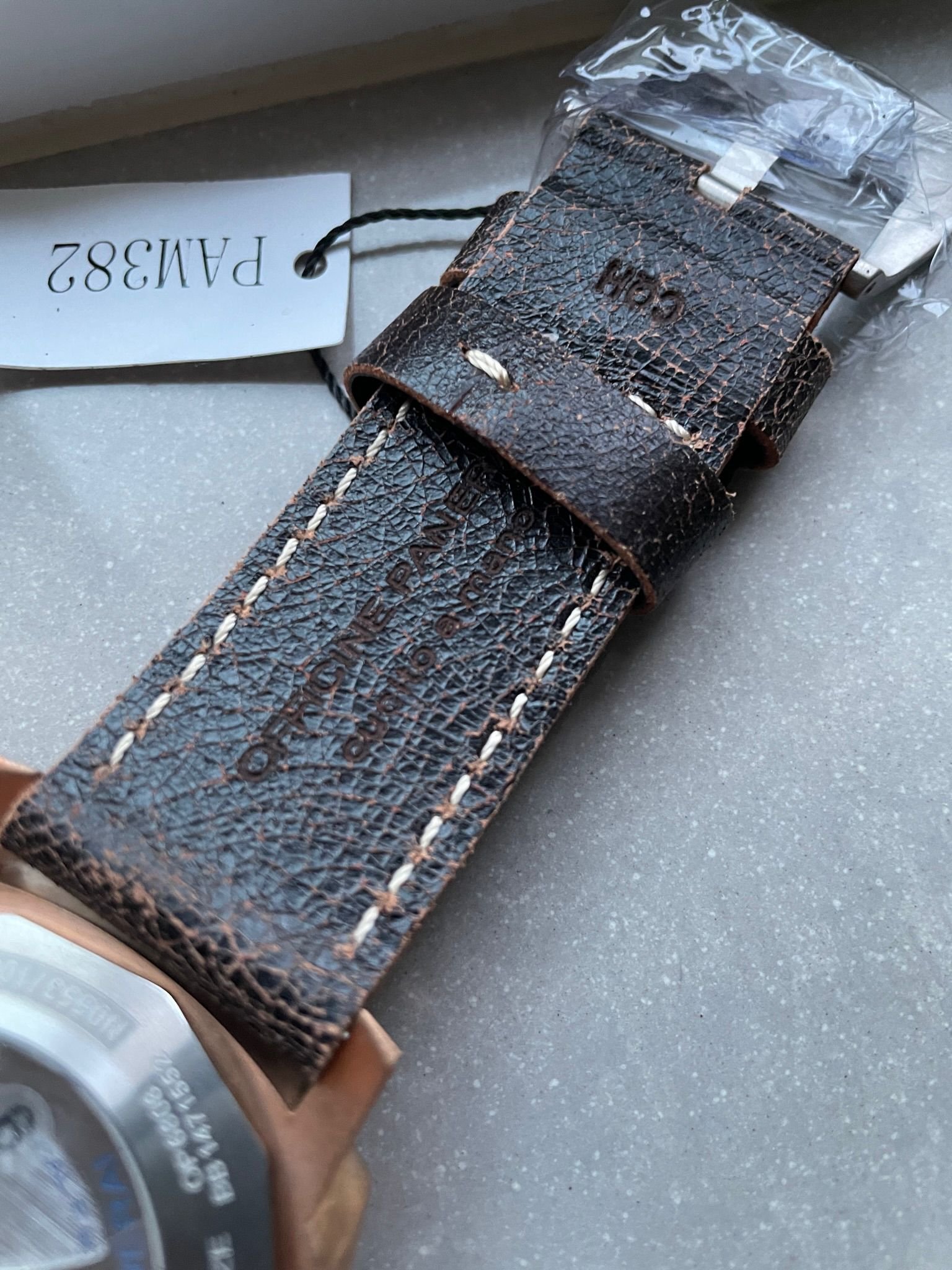 PAM382 N Bronzo VSF 1:1 Best Edition on Green dial on Brown Distressed Calfskin Strap P.9000 - Image 15