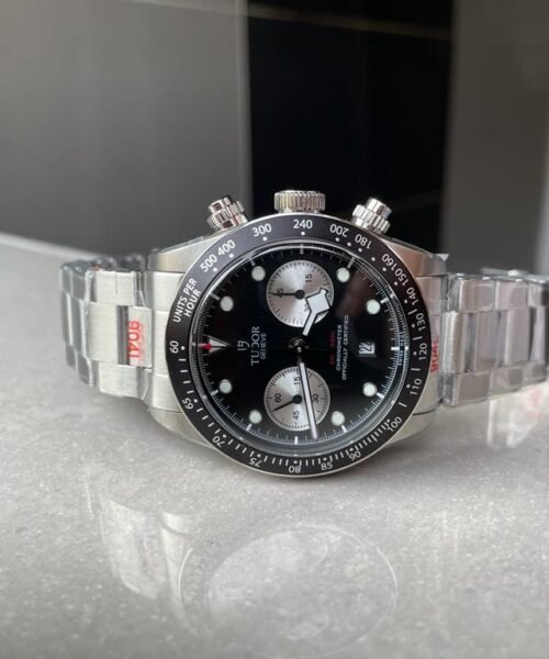 Black Bay Chrono SS TWS 1:1 Reverse Panda Best Edition Black Dial on SS Bracelet A7750 - Image 7