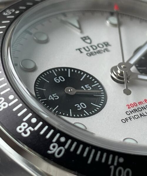 Black Bay Chrono SS TWS 1:1 Panda Best Edition White Dial on SS Bracelet A7750 - Image 5