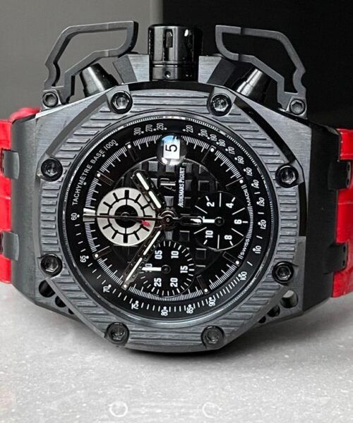 Royal Oak Offshore Survivor IPF 1:1 Limited Edition on Red Leather Strap A7750 - Image 7