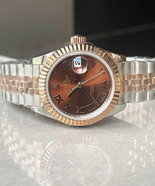 Datejust 28mm 904L RG/SS Brown Dial on RG/SS Jubliee Bracelet A2671 - Image 6