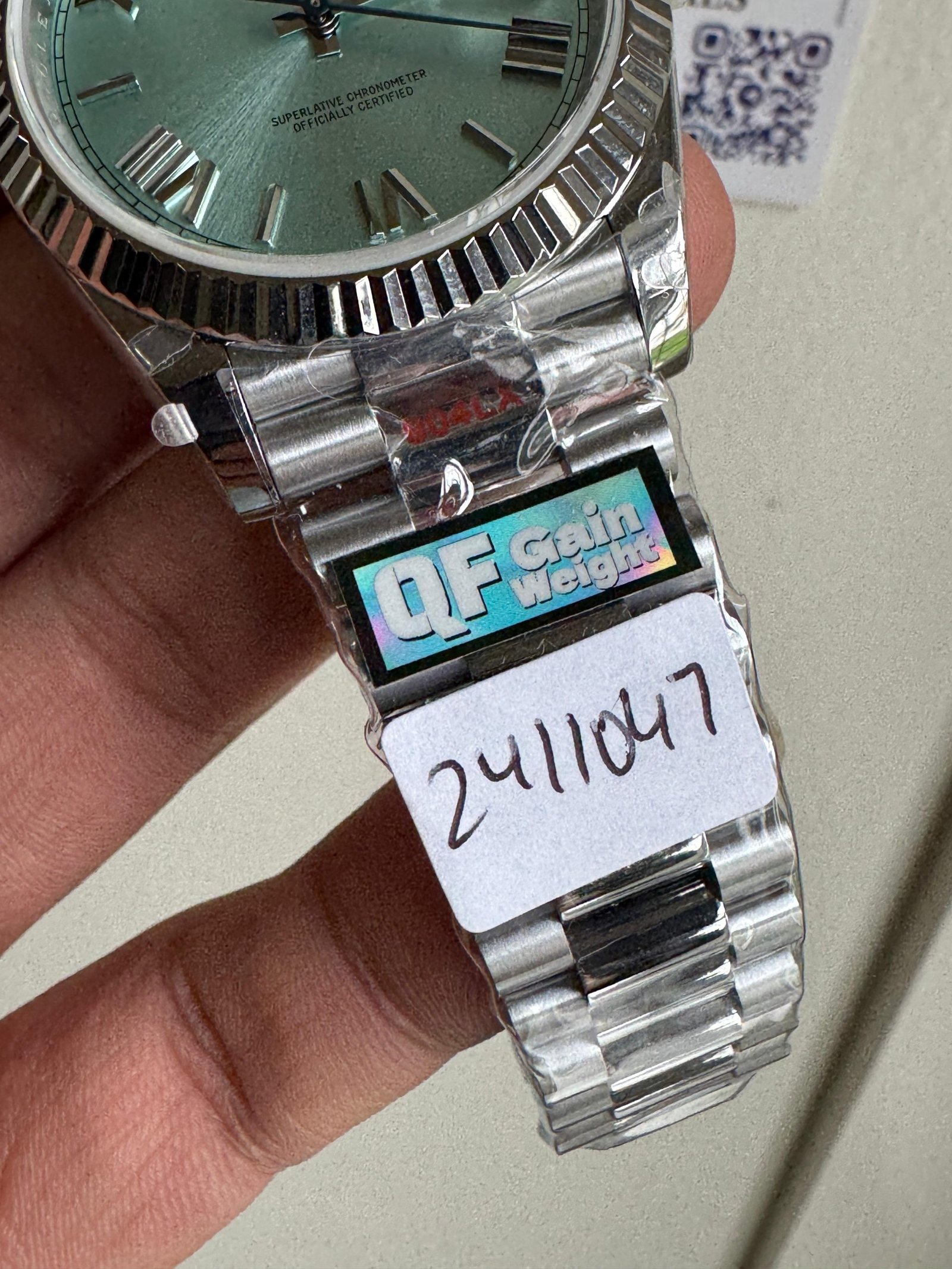 Qf V5 Day-Date 228236 40mm SS 904L Ice blue Dial Gain Weight 185g Day date - Image 4