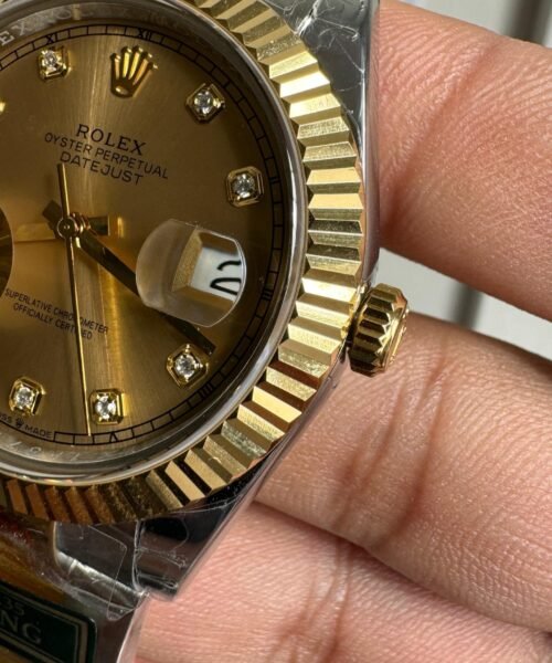 DateJust 41 126331 Fluted Bezel KING Best Edition 904L Steel Yellow Diamonds Dial on oyster Bracelet VR3235 - Image 6