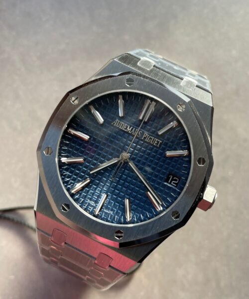 Royal Oak 41mm 15510 "50th Anniversary" SS ZF 1:1 Best Edition Blue Textured Dial on SS Bracelet A4302 - Image 8