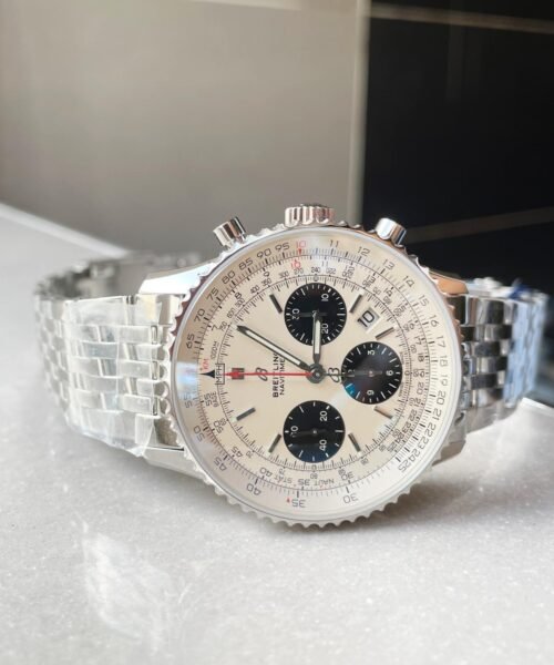 Navitimer 01 1:1 SS White Dial on Steel Strap A7750 GF Factory - Image 7
