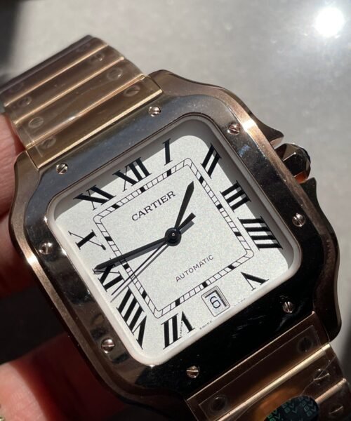 Santos 40mm RG BVF 1:1 Best Edition White Dial on RG Bracelet MIYOTA 9015 - Image 7