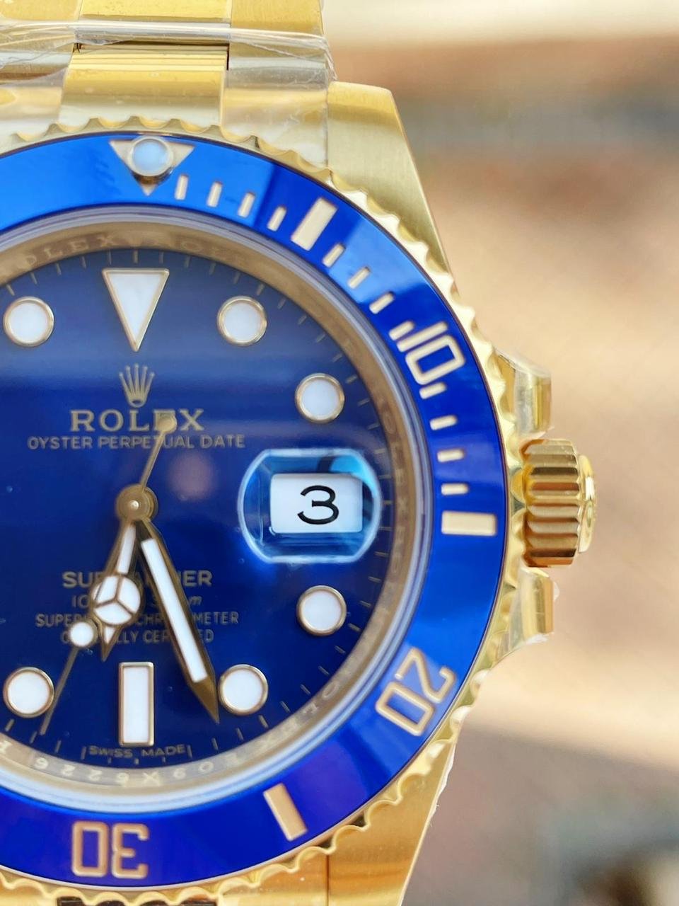 Submariner 116618 LB Blue Ceramic YG Plated 904L Steel VSF 1:1 Best Edition VS3135 - Image 6