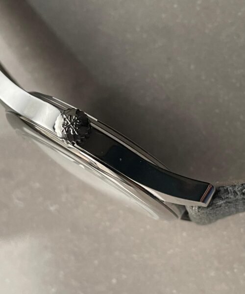 Calatrava 6007A-001 SS ZF 1:1 Best Edition Grey Dial on Grey Leather Strap A324CS - Image 9