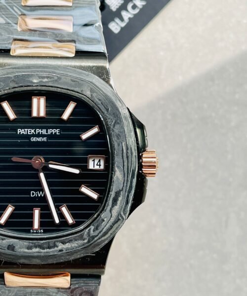 Nautilus 5711 DIW Carbon DIWF 1:1 Best Edition Black Textured Dial on Carbon/RG Bracelet 324CS - Image 15
