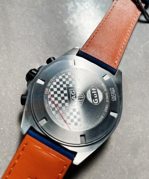 TAG Formula 1 Gulf Racing Special Edition Watch Blue dial Blue leather strap - Image 11