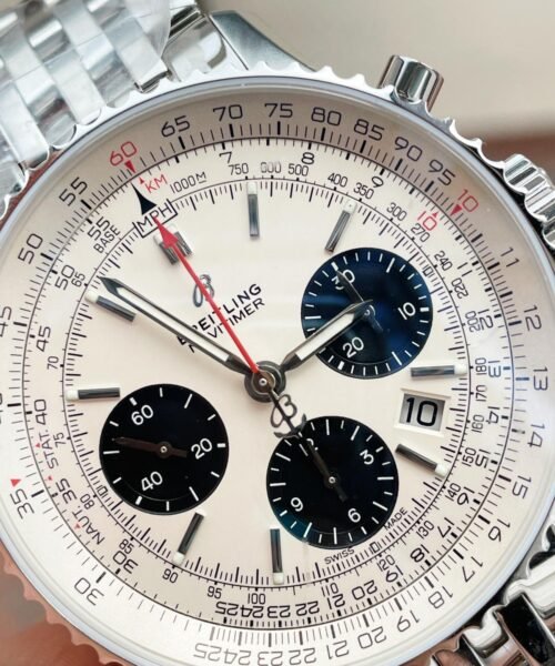 Navitimer 01 1:1 SS White Dial on Steel Strap A7750 GF Factory - Image 8