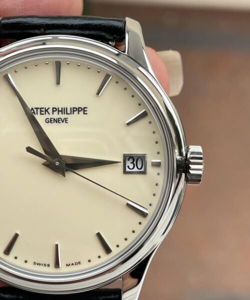 Calatrava ZF 5298p Date off White Dial SS bezel ZF factory - Image 4