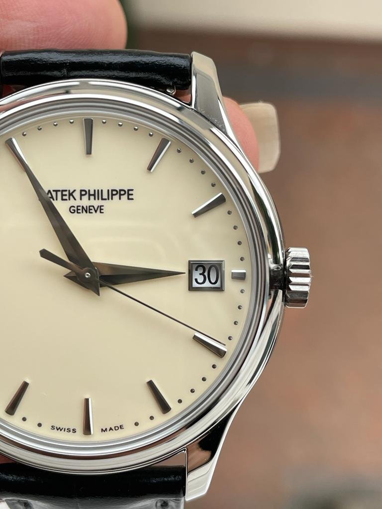 Calatrava ZF 5298p Date off White Dial SS bezel ZF factory - Image 4