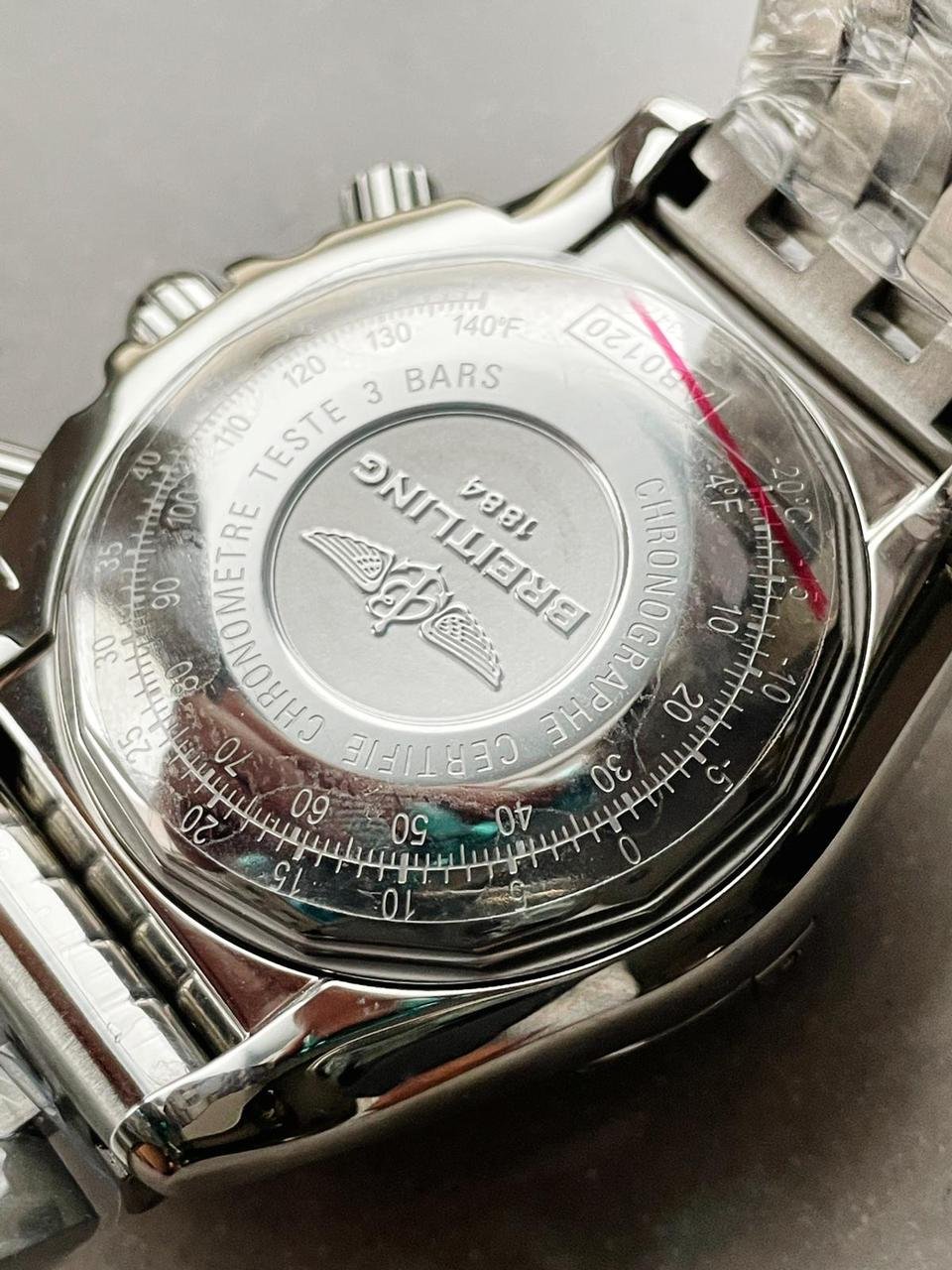 Chronomat B01 44 SS OZF 1:1 Best Edition Black Dial on SS Bracelet A7750 OZ factory - Image 10