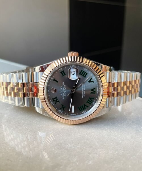 DateJust Men 41mm “wimbledon” RG and SS GMF GM Factory V2 Grey textured Dial Roman Markers with Jubilee Bracelet With tungsten steel - Image 3