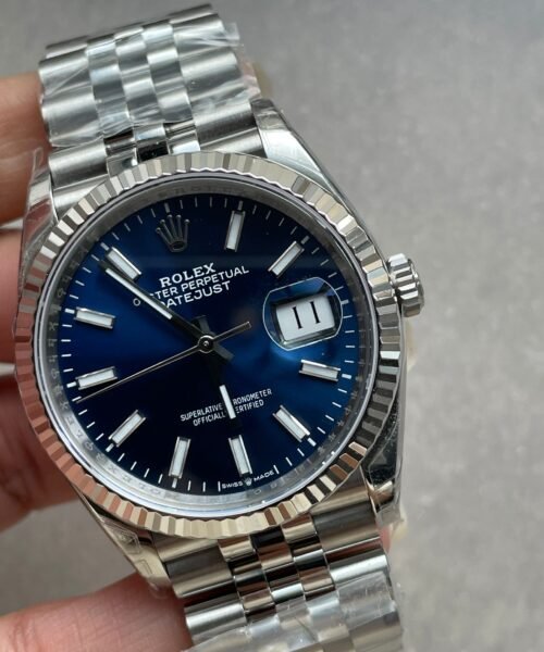 DateJust 36 SS 116234 VSF 1:1 Best Edition 904L Steel Blue Dial on Jubilee Bracelet VS3235 - Image 2