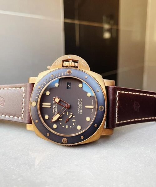 PAM968 V Bronzo VSF Best Edition Brown Ceramic Bezel and Dial on Brown Calfskin Strap P.9010 - Image 4