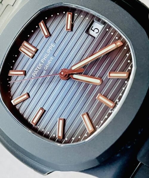 Nautilus 5711 ppf 1:1 Best Edition Black Dial on Black Bracelet A324 V2 - Image 3