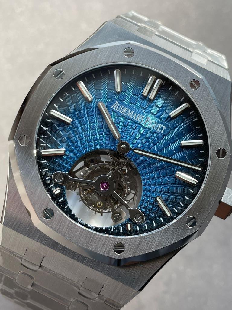 Royal Oak 26530 blue dial SS strap and SS bezel tourbillon R8 factory - Image 4