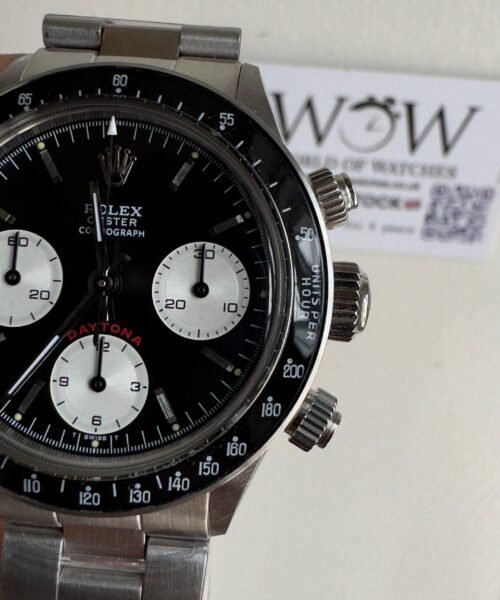 Daytona 6263 SS JKF Best Edition Black Dial White Subdials Black Tachymeter Bezel on SS Bracelet Venus 75 - Image 6