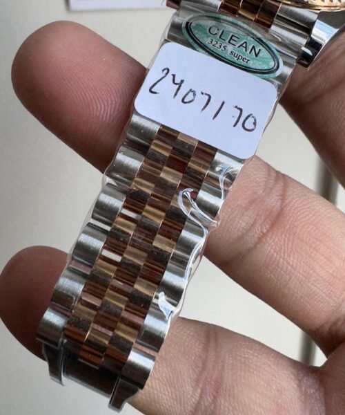Datejust 41mm 126334 "Wimbledon" 904L RG Fluted Bezel Slate Dial on SS and RG Jubilee Bracelet Clean VR3235 - Image 8