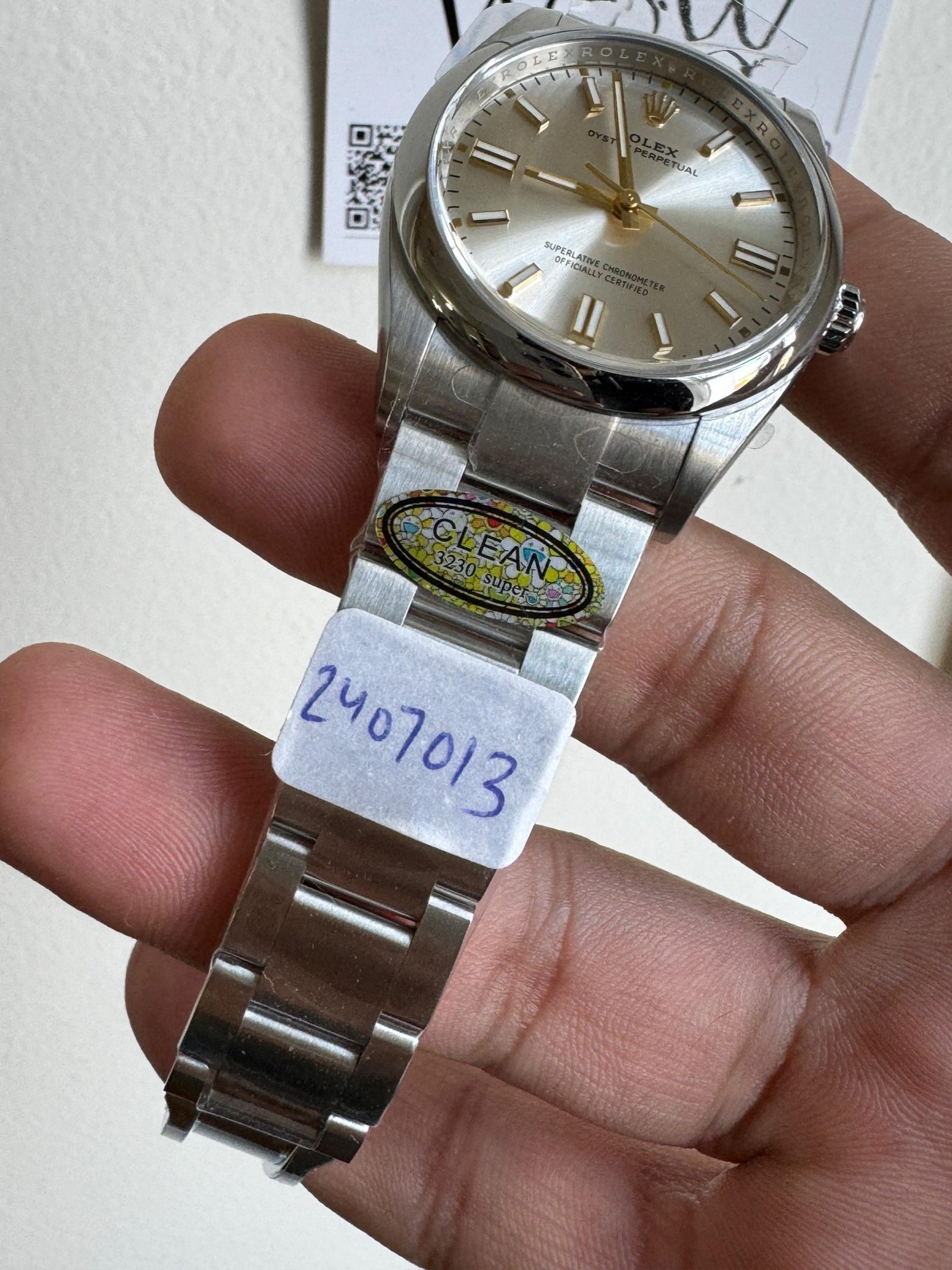 Oyster Perpetual 36mm 126000 904L SS Silver Dial Sticks on SS Oyster Bracelet Clean VR3230 - Image 7